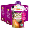 Happy Tot Organics Stage 4 Baby Food Pouches, Gluten Free, Vegan Snack, Super Bellies, Fruit & Veggie Puree, Pears, Beets & Blac