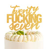 LINGBOOM Gold Glitter Cake Toppers for 27th Birthday Party Decorations, 27 Size, Anniversary Supplies