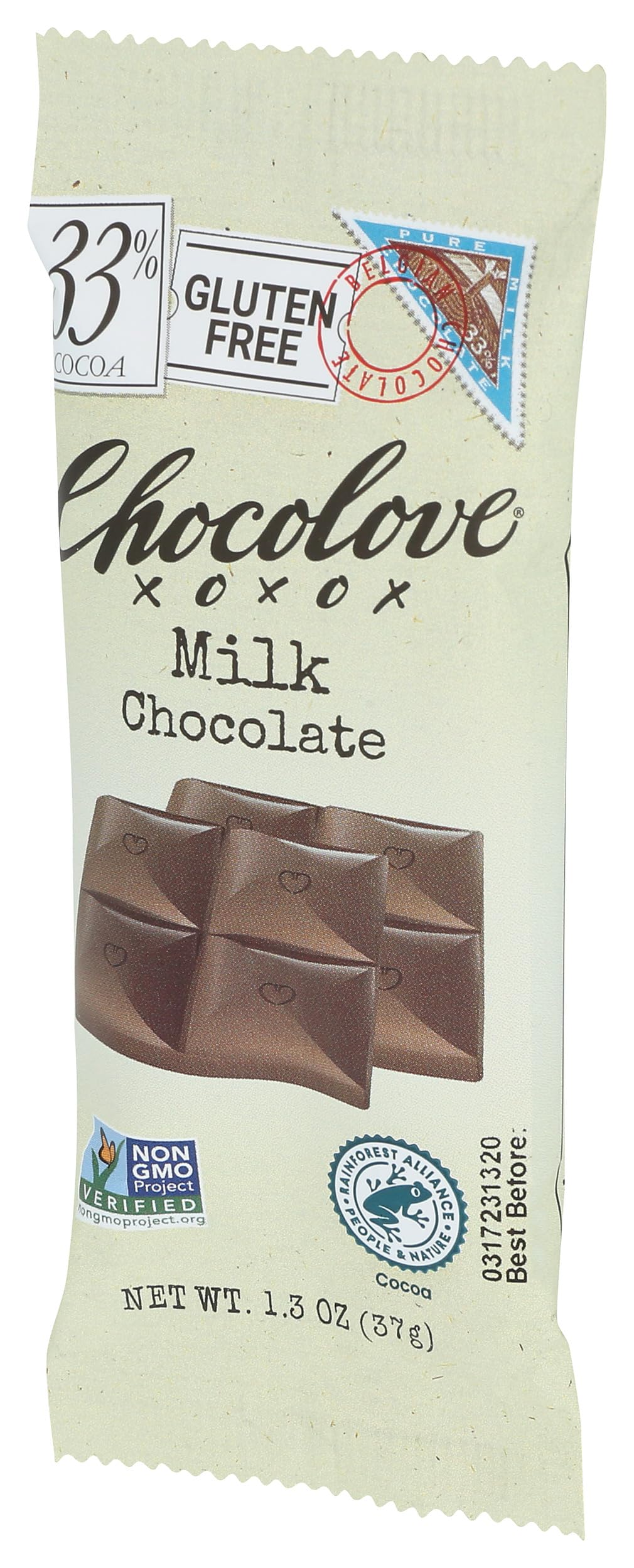 Chocolove Pure Milk Chocolate Mini Bar, 1.3000-Ounces (Pack Of 12)