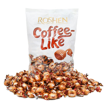 Roshen Caramel Candy Coffeelike with Coffee-Milky Filling, Kosher and Halal, Delicious, Flavorful Sweets Bulk Candy 2.204lb/1kg