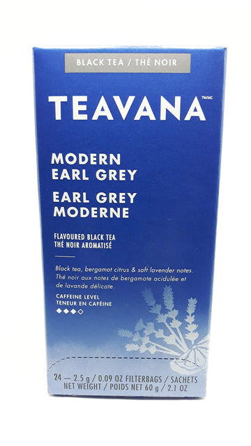 Teavana Earl Grey Tea, 24 Count Box - Premium Grey Tea Blend for a Refreshing Beverage Experience