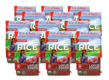 Lotus Foods Organic Red Rice - Red Rice Organic, Rice Red, Whole Grain Rice, Long Grain Asian Sticky Rice, USDA Organic, Non-GMO