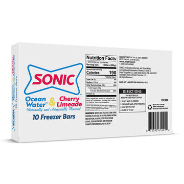 Sonic Freezer Bars (Cherry Limeade,Ocean Water, 1 Oz.)