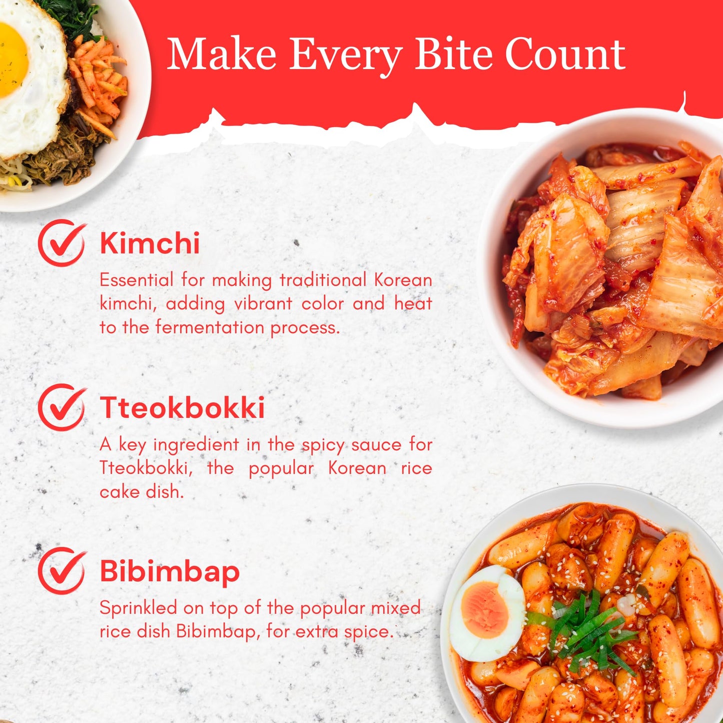 Byait Gochugaru Korean Chili Flakes 16 Oz (1 Lb), Medium Hot, 100% Pure Red Chili Pepper Flakes For Authentic Korean Cooking, Ki