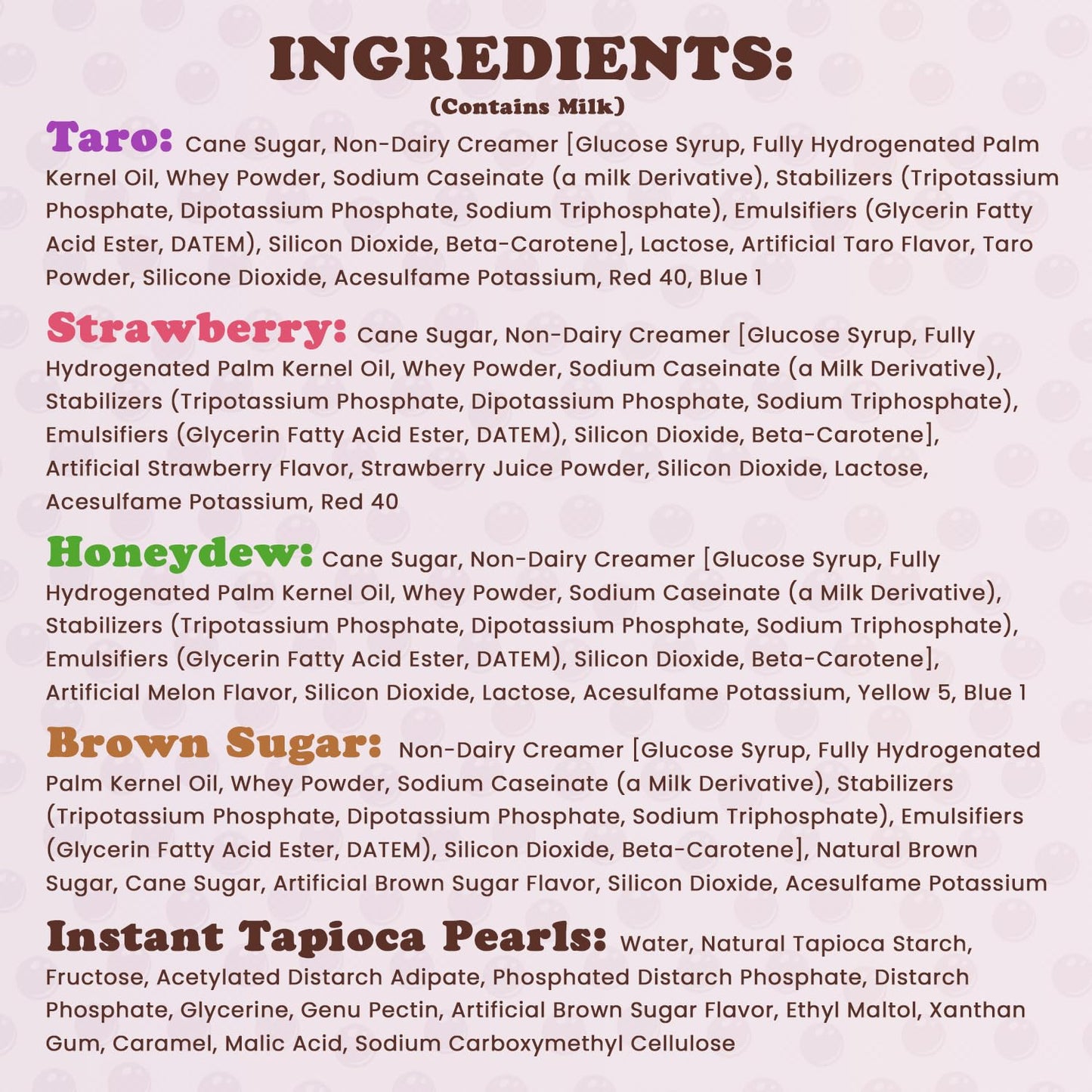 Pocas Bubble Tea Kit, Brown Sugar - Instant Milk Tea Powder with Authentic Tapioca Pearls for Instant Bubble Tea, 5 Kits