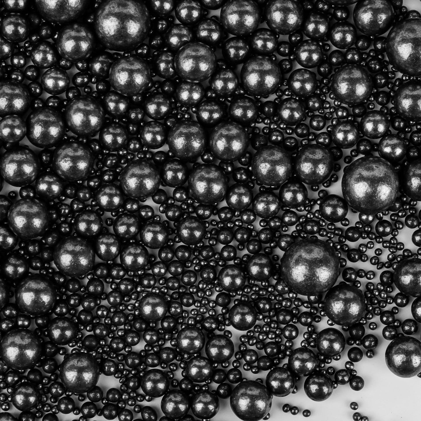 Black Sprinkles For Cake Decorating 130G/4.6Oz Edible Black Pearl Sprinkles Mix Sugar Candy Pearls For Baking Cookie Decorations And Cupcake Toppings Wedding Party Halloween Supplies