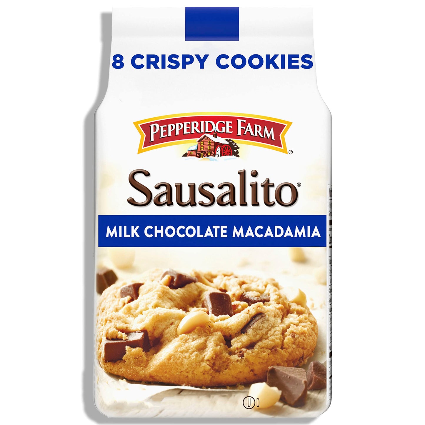 Pepperidge Farm Sausalito Crispy Milk Chocolate Macadamia Nut Cookies, 7.2 Oz Bag (8 Cookies)