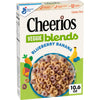 Cheerios Veggie Blends Breakfast Cereal, Blueberry Banana, Made with Fruits and Veggies, 10.6 oz