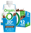 Orgain Organic Vegan Protein Shake - 20g Plant Based Protein, Ready to Drink, 11 Fl Oz, Chocolate Flavor, Gluten Free, Pack of 12