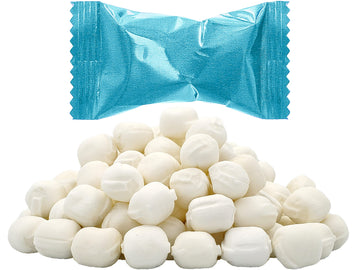 The Dreidel Company Baby Blue Buttermints, Mint Candies, After Dinner Mints, Butter Mint Candy, Fat-Free, Individually Wrapped (275 Pieces)