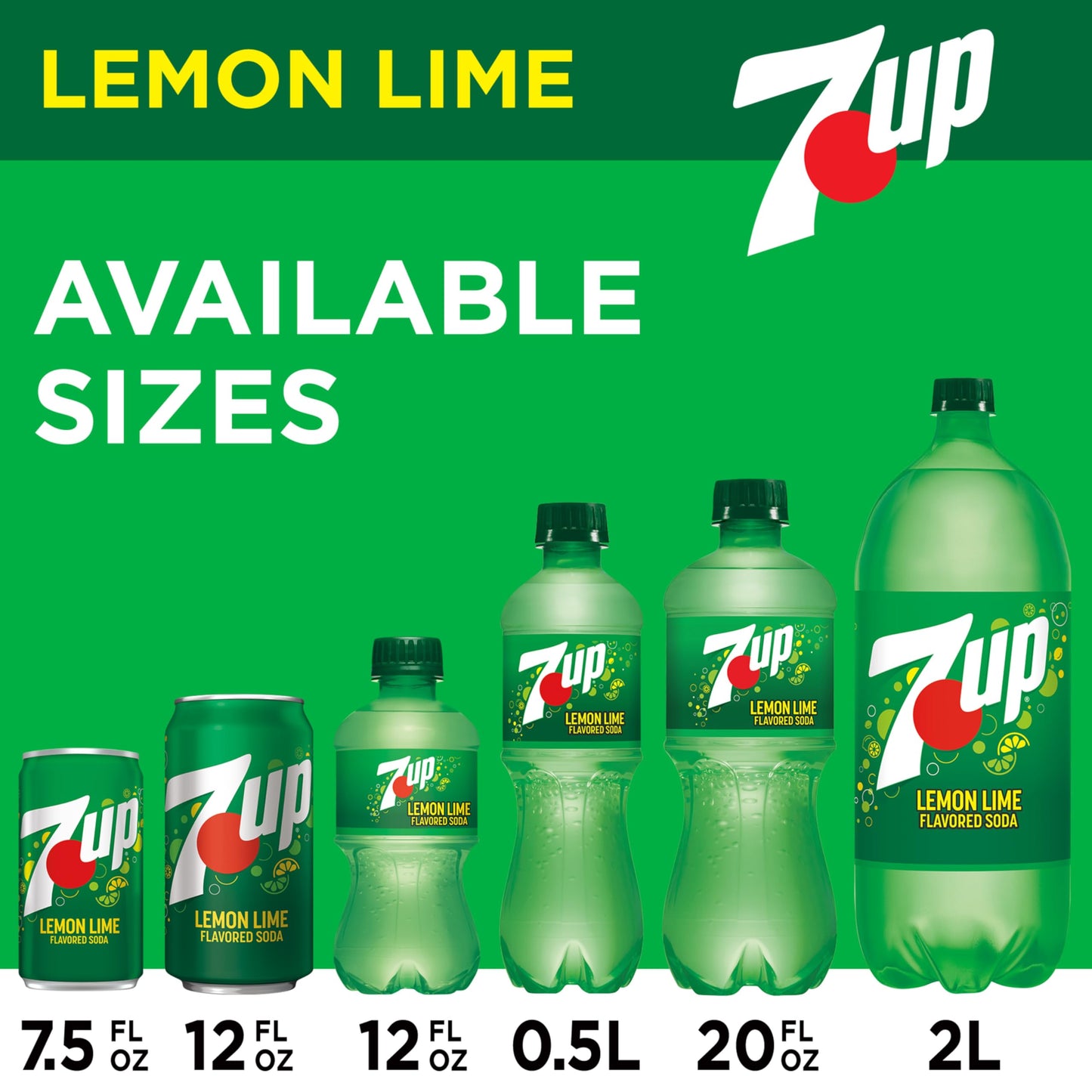 7UP Soda Soft Drink, 12 Fl Oz, Pack of 24, Yellow, Model 621124
