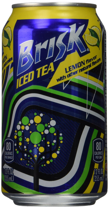 Lipton Brisk Lemon Iced Tea Cans, 12 Fluid Ounce (Pack Of 36)