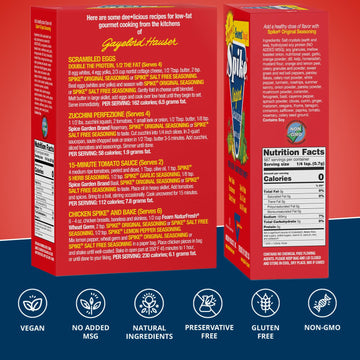 Spike Seasoning, Original Gourmet Magic Seasoning Salt Blend - Seasonings And Spices For Cooking, Popcorn Seasoning, All-Purpose Seasoning For More Flavorful, Healthy Meals, 7 Oz