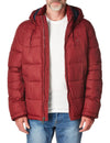 Tommy Hilfiger Mens Big Tall Hooded Puffer Jacket, Red, 4X Big
