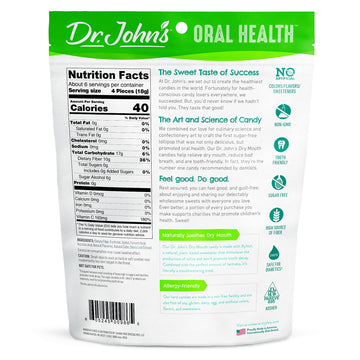 Dr. Johns Oral Health Sugar Free Candy, Healthy Dry Mouth Drops With Zero Sugar, Low Calorie Snacks, Keto Friendly Hard Candy Sw