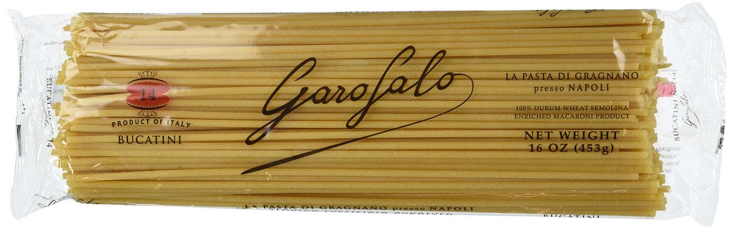 Garofalo – enhanced Durum Wheat Semolina Bucatini Pasta, Italian Made, Bronze-Drawn, Al-Dente, One-Ingredient Pasta (2 pack)