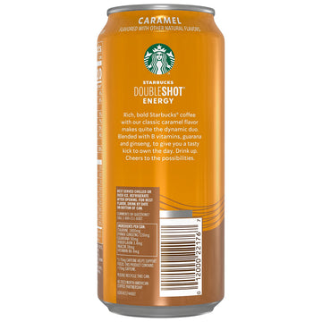 Starbucks Doubleshot Energy Drink Coffee Beverage, Caramel, Iced Coffee, 15 fl oz Cans (12 Pack) (Packaging May Vary)