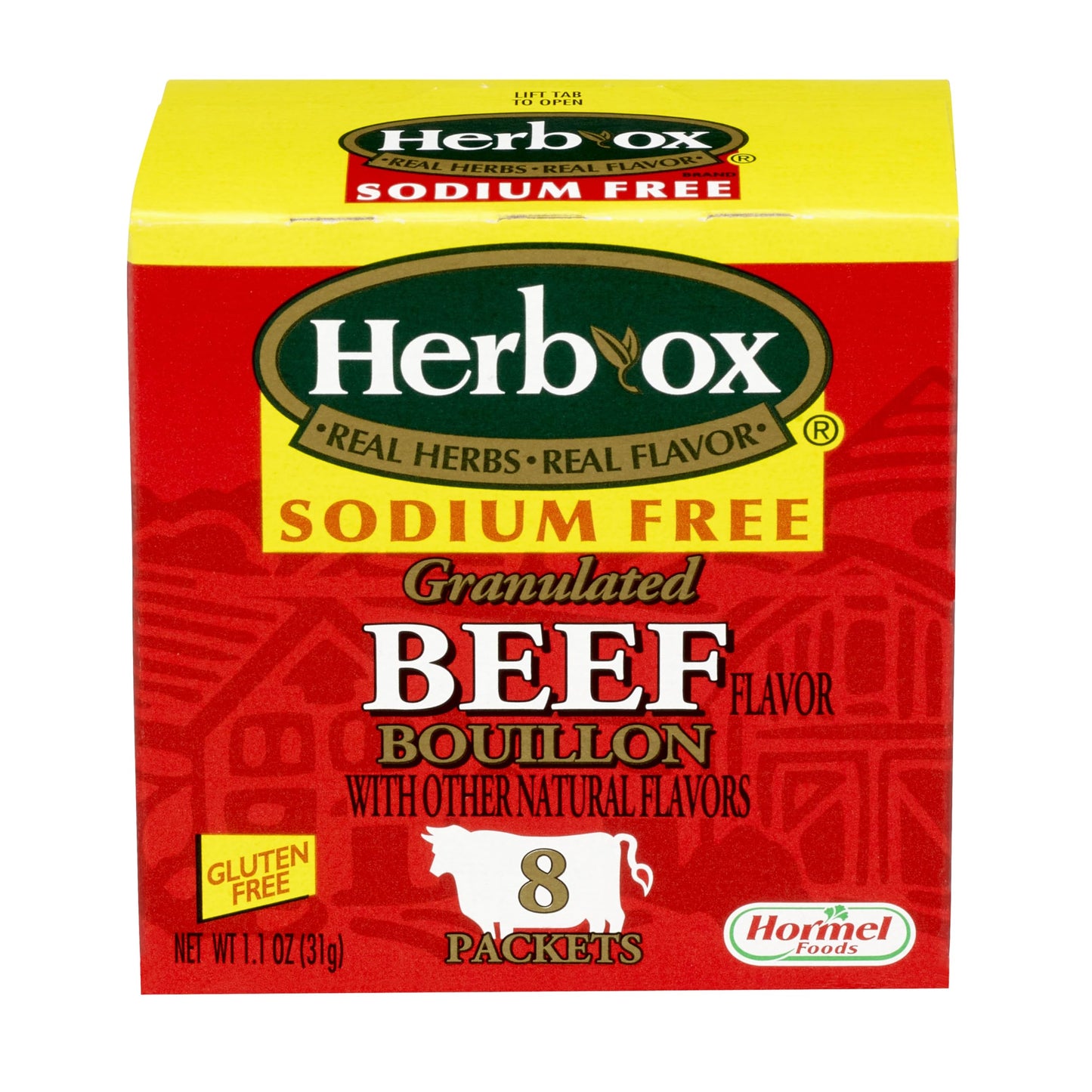 Herb-ox Beef Instant Broth & Seasoning Sodium Free 8 Count (Pack of 12)