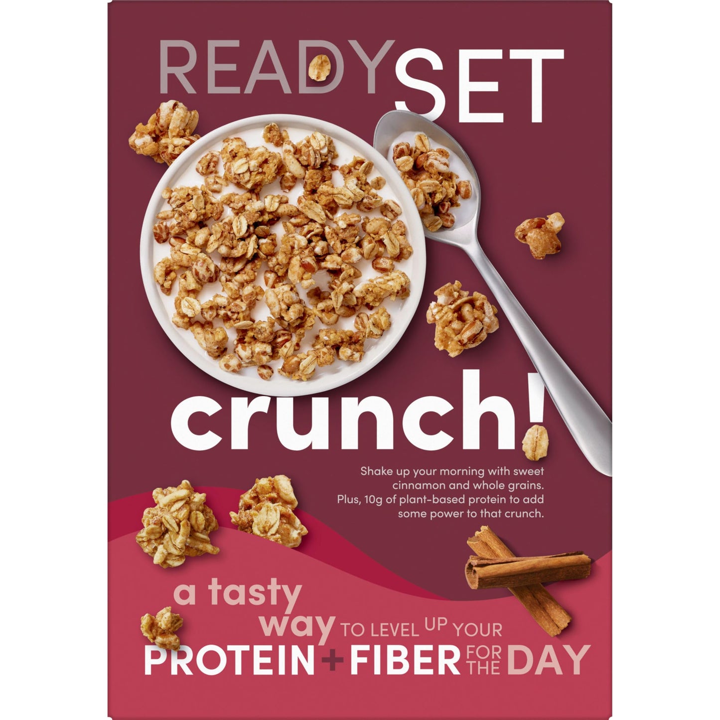 Kashi GO Protein Cereal, 10g Protein, 10g Fiber, Cinnamon Crunch, 17.4oz Box (1 Box)