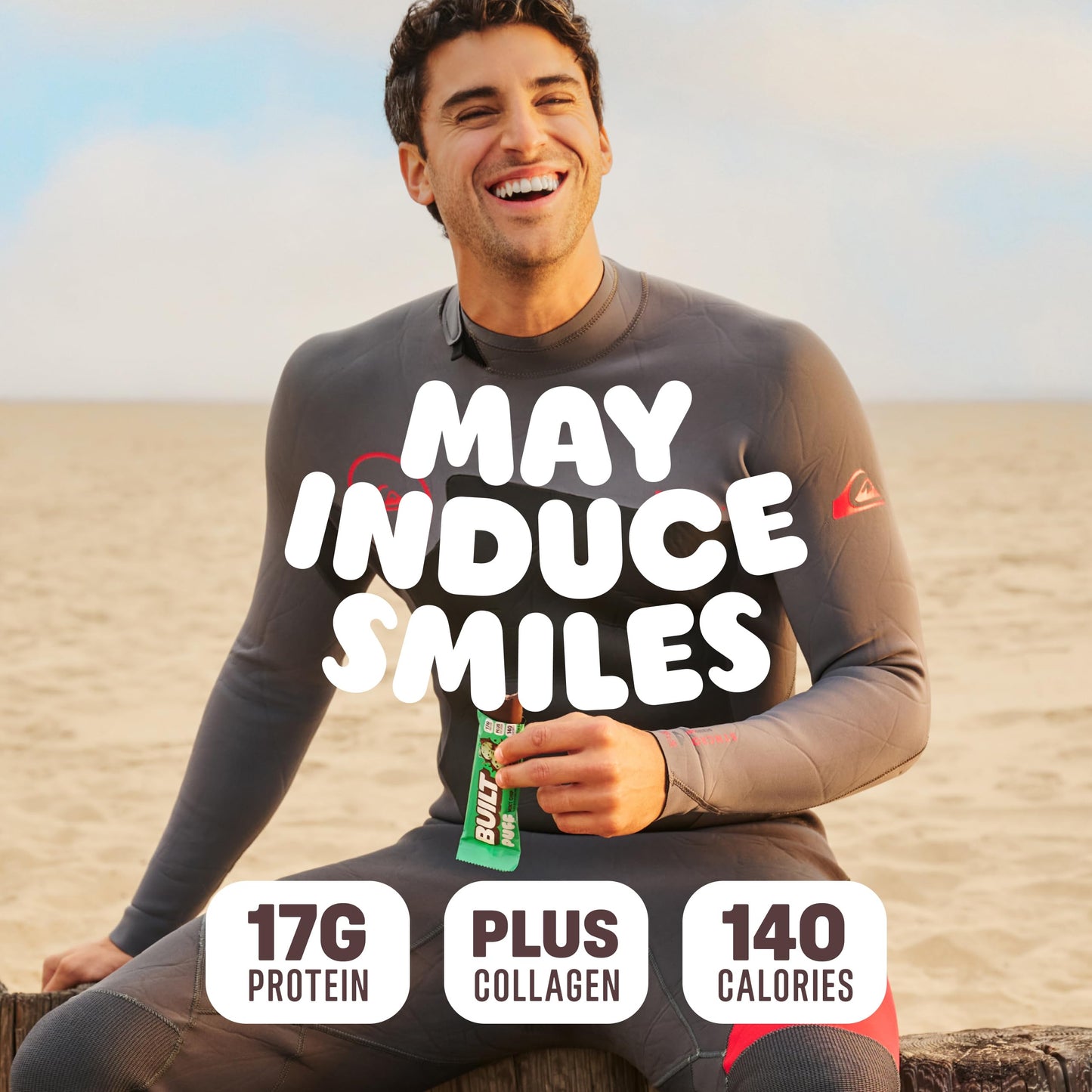 Built Bar, Puff Protein Bars, Mint Chip Puff, 17g Protein Snacks, On-The-Go Bars, Only 140 Calories, 6g Sugar, Collagen, Gluten