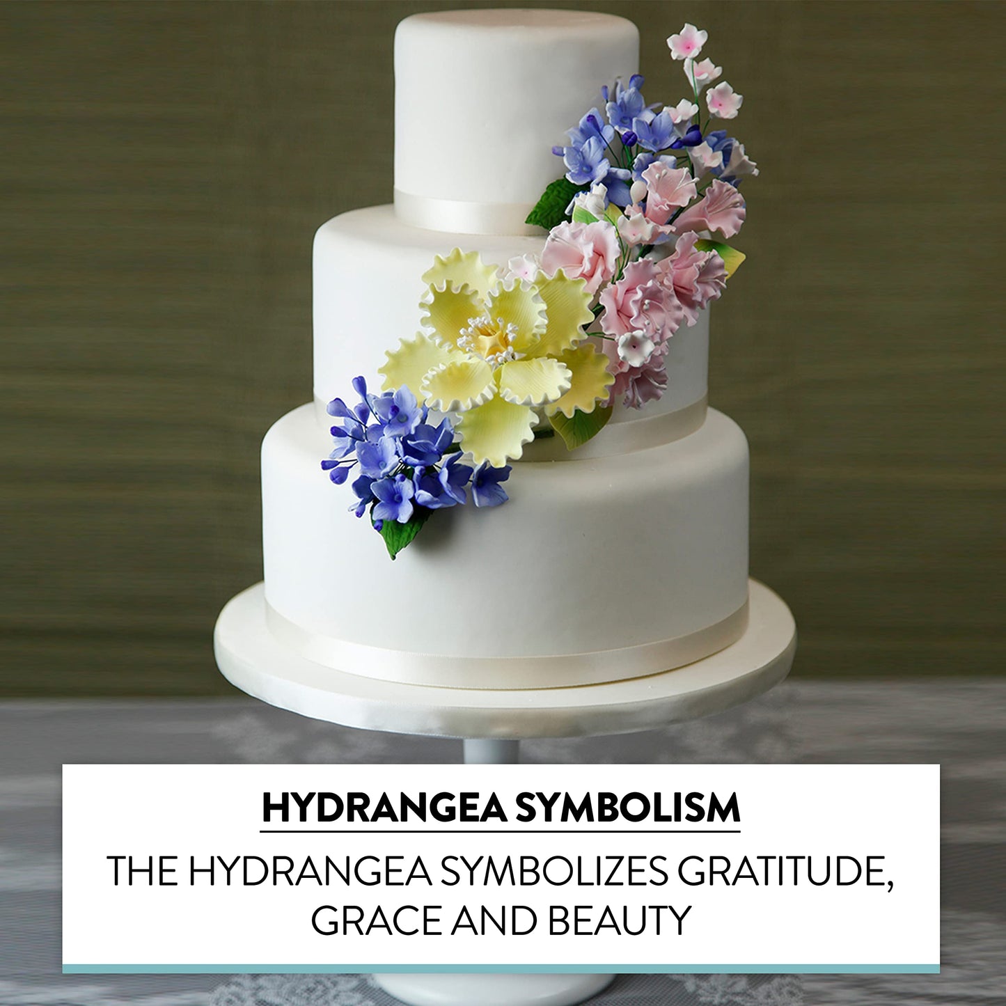 Global Sugar Art Hydrangea Blossoms Spray Sugar Cake Flowers, Blue/Purple, 4 Count By Chef Alan Tetreault