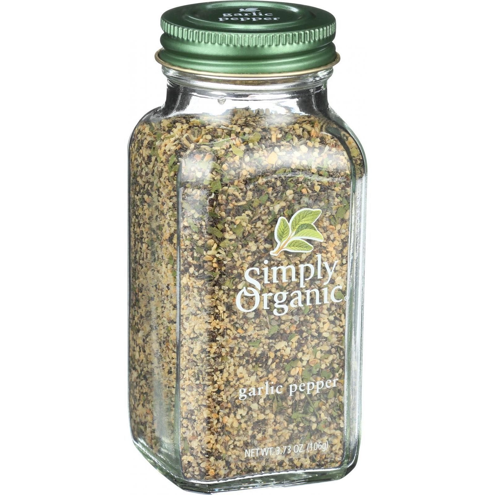Simply Organic Bottle Garlic Pepper, 3.73 oz