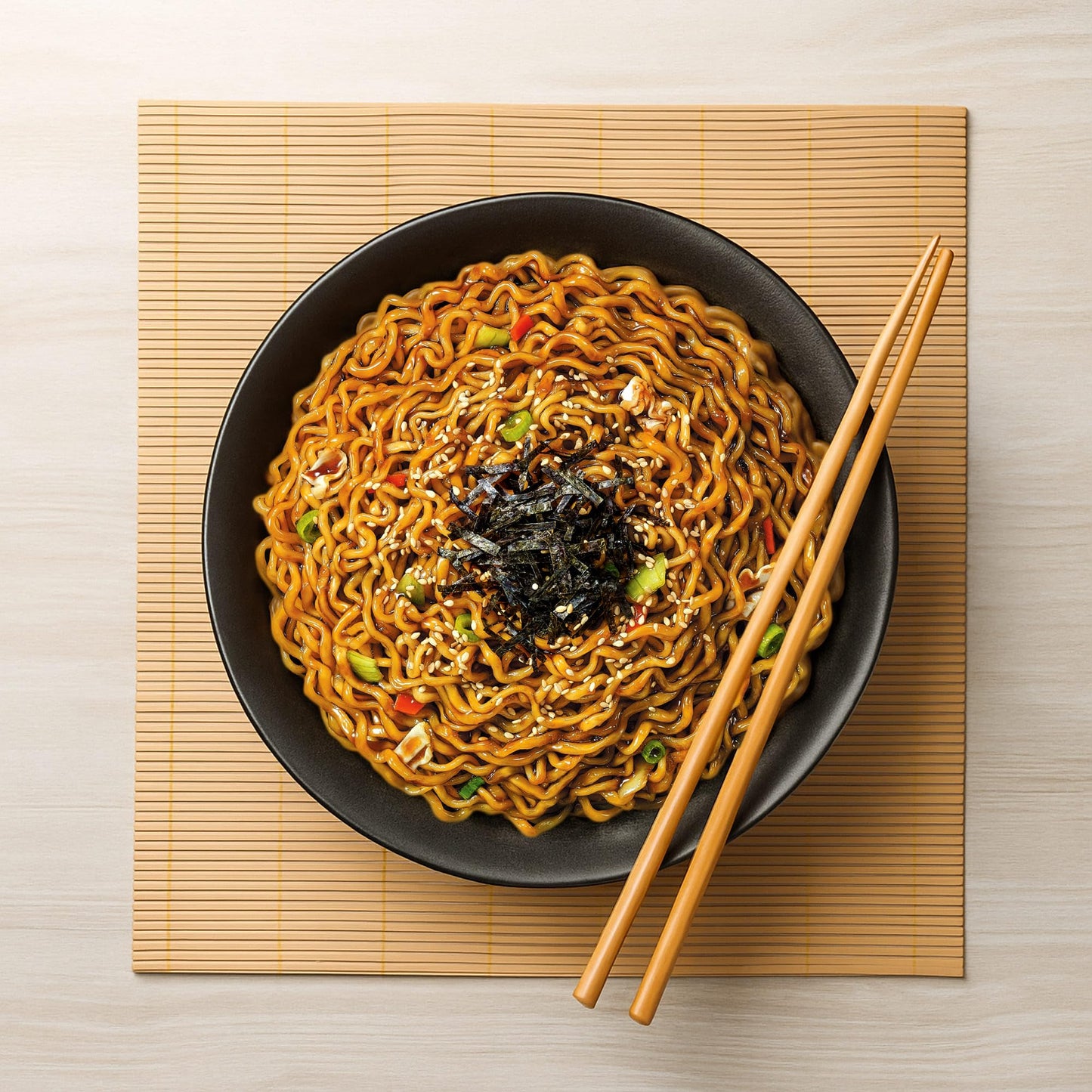 Paldo Fun & Yum Stir-Fried Chicken Instant Noodles, Spicy Soy Sauce, 4.58oz (Pack of 8) - Authentic Korean Soupless K-Food