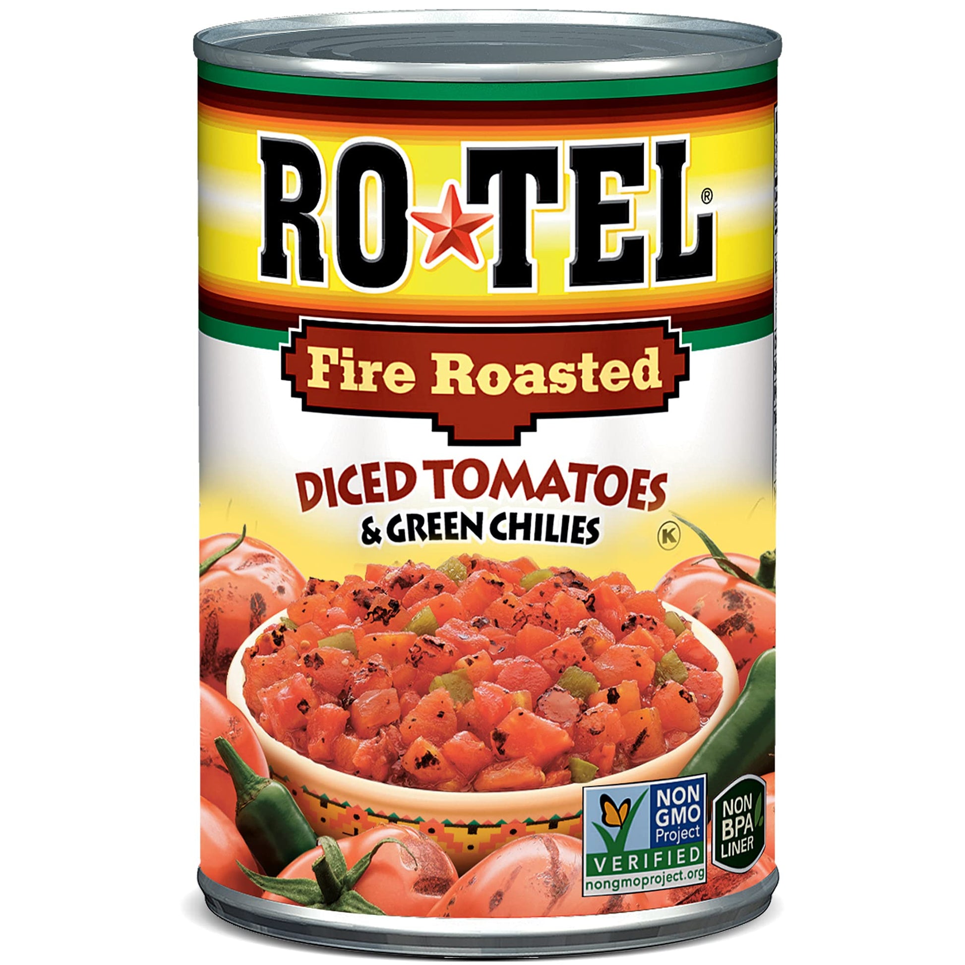 Rotel Fire Roasted Diced Tomatoes And Green Chilies, 10 Oz.