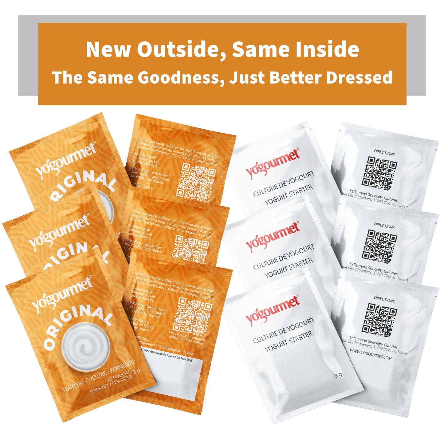 Yogourmet Yogurt Starter (16 Pack Bulk Version) - Make Yogurt at Home - Starter Culture - All Natural Gluten Free Kosher Halal - 3 g Sachets