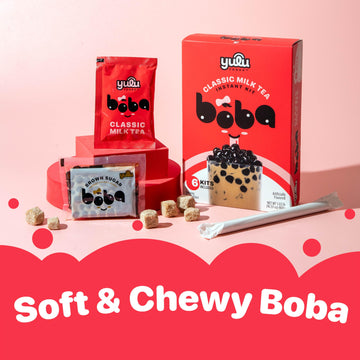 Yulu Foods Instant Bubble Pearls For Classic Milk Tea With Brown Sugar Flavor - 6 Servings