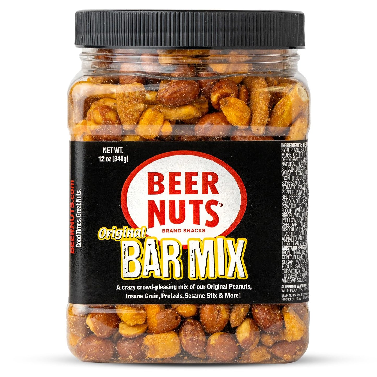Malt Drink Nuts Oriflavor Blendal Bar Mix - Pretzels Cheese Stix Sesame Stix Insane Grain - 12Oz Resealable Jar (Pack Of 1)