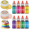 Luster Dust 2 Color & Oil Based Food Coloring for Chocolate 8 Color Set, Edible Food Dye and Shimmer Cake Dust Metallic Food Col