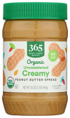 365 by Whole Foods Market, Organic Unsweetened Peanut Butter, 16 Ounce