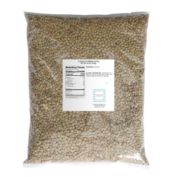 Hampton Distribution Brown Lentils, 4 Pound Bulk Bag, 64 Ounce