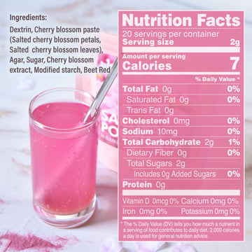 Yamasan Kyoto Uji Sakura Cherry Blossom Powder, For Baking And Cooking, Easily Add A Cute Pink Color And Flavor, Allergen-Free,