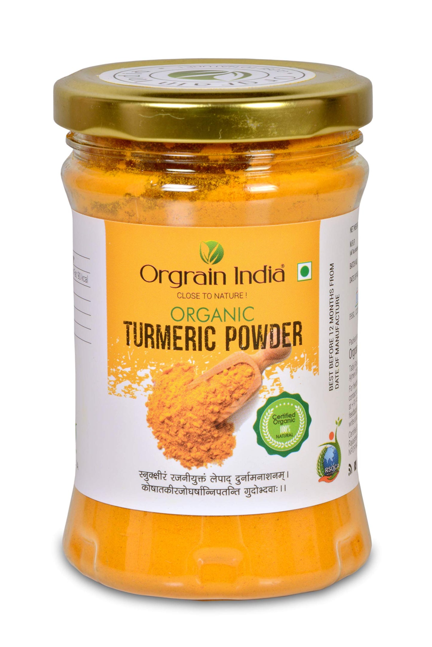 Orgrain India Organic Turmeric Powder 300g (Pack of 2 * 150g) with high Curcumin Content | Immunity Booster | Company-Owned Farm