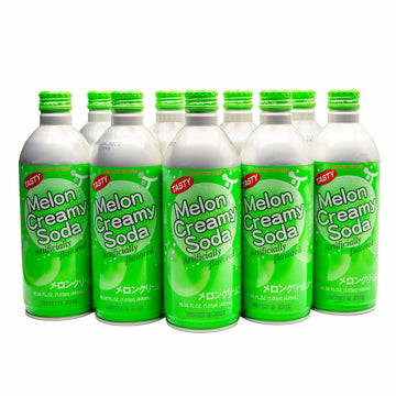 Ucc Melon Creamy Soda - Ready To Drink Melon Soda, Convenient Bottled Drink, 16.57Oz Each (Pack Of 24), Carbonated Drink, Artifi