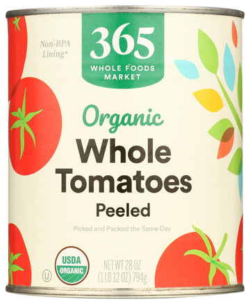 365 By Whole Foods Market, Tomatoes Whole Peeled Organic, 28 Ounce