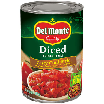 Del Monte Diced Tomatoes Zesty Chili Style, 14.5-Ounce (Pack Of 12)