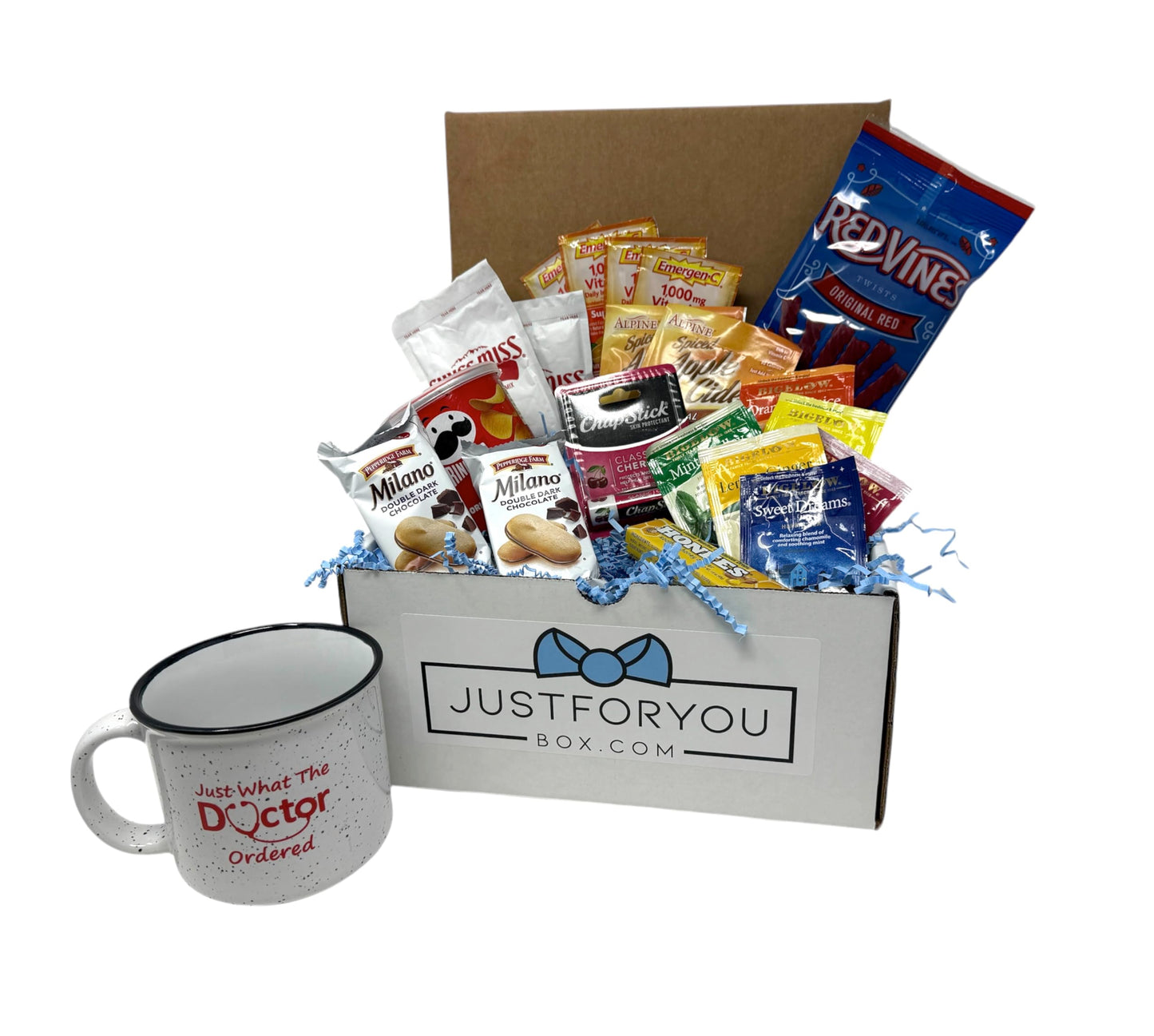 Get Well Gift Package Sick Bundle Mug With Tea Emergen-C Apple Fruit Beverage Hot Cocoa Ramen And Assorted Snacks Box College Gifts Get Well Soon