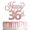 Lingteer Happy 36Th Birthday Cake Topper - Cheers To 36Th Birthday 36 Years Old Birthday Party Cake Decorations Sign.