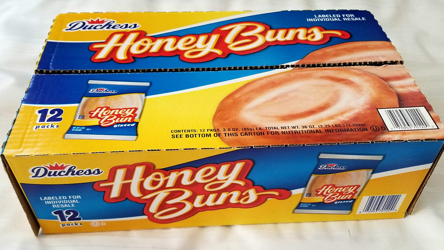Duchess Honey Buns - Soft Baked Snack Treats, 36 Ounce (Pack of 1), Model 479148