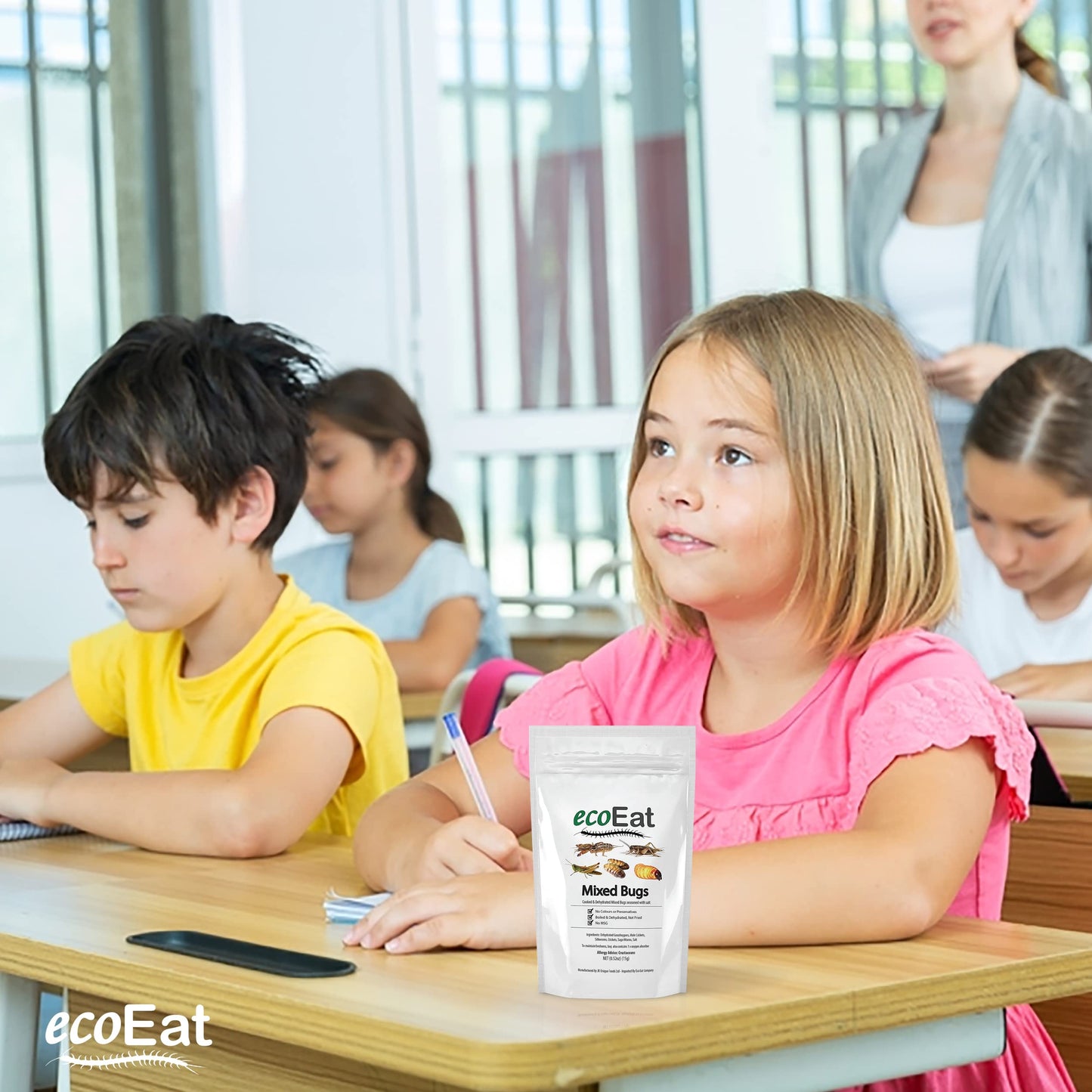 Ecoeat Mixed Edible Insects - Edible Bugs Edible Dehydrated Not Fried - Mixed Bugs (Dehydrated Grasshoppers, Mole Crickets, Silk