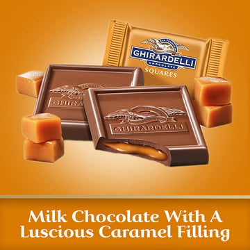Ghirardelli Milk Chocolate Squares With Caramel Filling, 15.96 Oz Bag