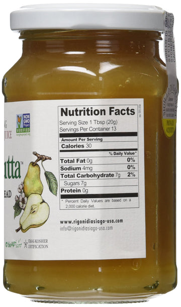 Rigoni Di Asiago Fiordifrutta Organic Fruit Spread Pear, 8.82 Ounce
