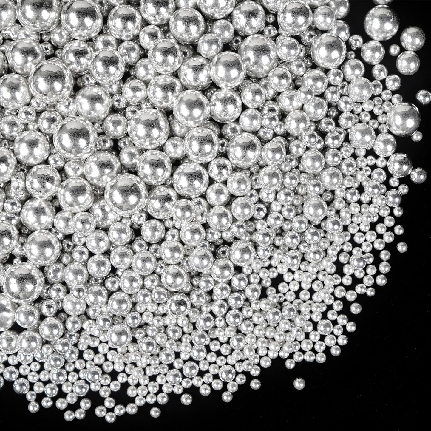 Dazzjoy Silver Pearl Sugar Candy Sprinkles, Edible Pearl Mix Size, 4.58Oz, Cake Decoration & Cake Toppers, Baking Cake Decoratio