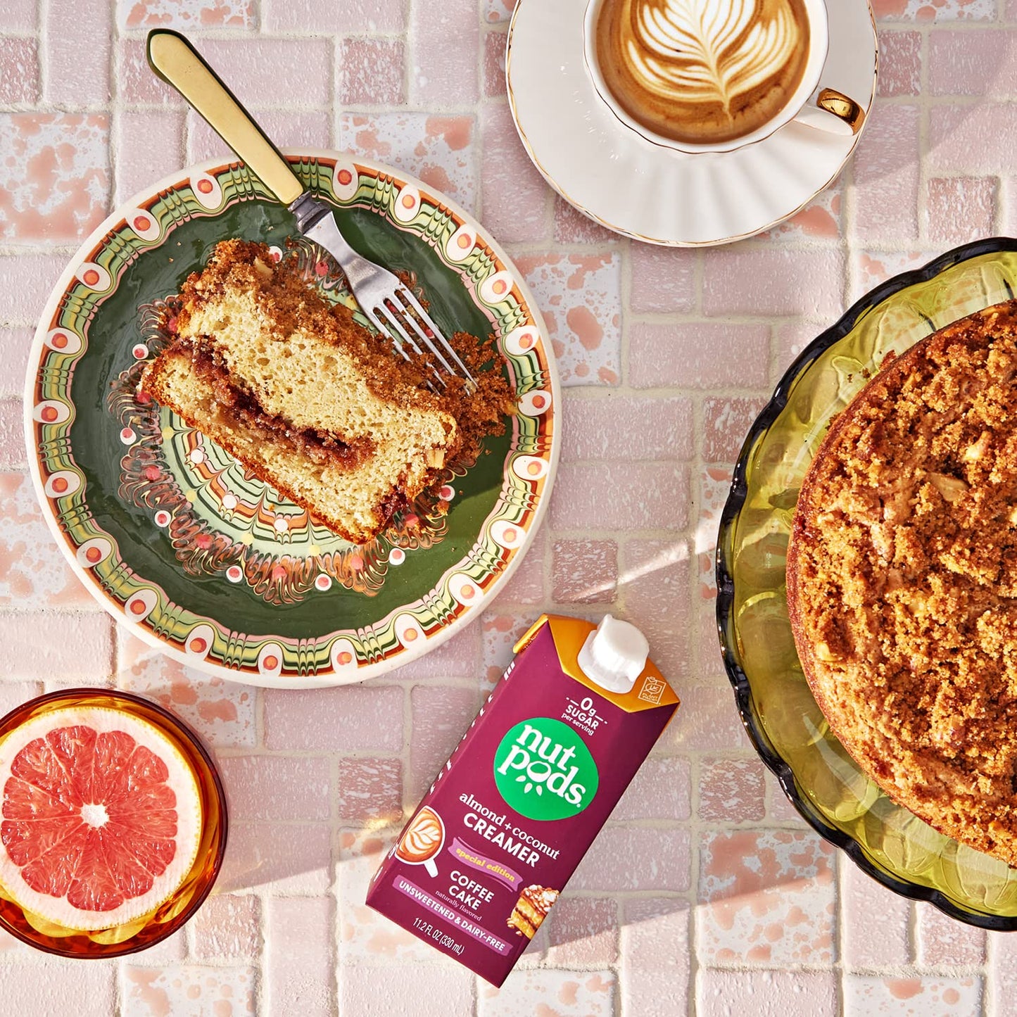 nutpods Coffee Cake Unsweetened Dairy-Free Creamer Made from Almonds and Coconuts Whole30 Keto Gluten Free Non-GMO Vegan Kosher (3-Pack)