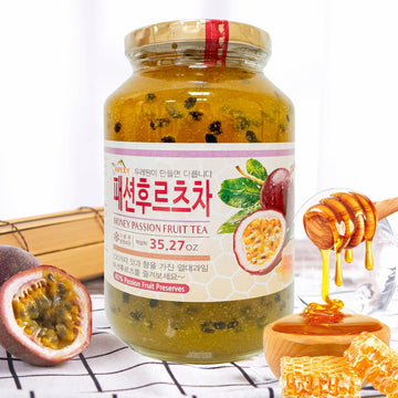 Apexy Authentic Korean Honey Passion Fruit Tea, Passionfruit Puree , Just Add Hot Water, Gourment Blend For Smoothies, Cocktails