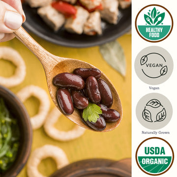 Be Still Farms Organic Dark Red Kidney Beans (4,8Lb) - No Salt Bean Bulk Sproutable - Ideal For Soup, Salad, Nachos - High In Pr