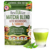 Revitealize Organic Matcha Mushroom Powder - Organic Ceremonial Grade Matcha Powder Blend Mushroom Coffee Alternative - Mushroom